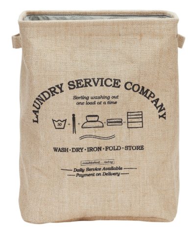 Collection 60 Litre Vintage Jute Laundry Bin - Brown.